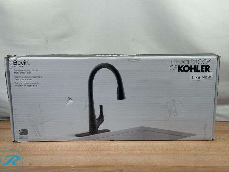 Kohler Bevin Pull-Down Kitchen Faucet- Like New - Roller Auctions