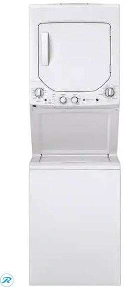 GE GUD24ESSMWW Electric Laundry Center, 74.50″H x 23.75″W x 27.25″D