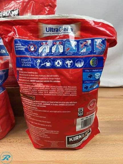 (3) Assorted Kirkland Signature Laundry Detergent Pacs - New/Missing Some - Roller Auctions
