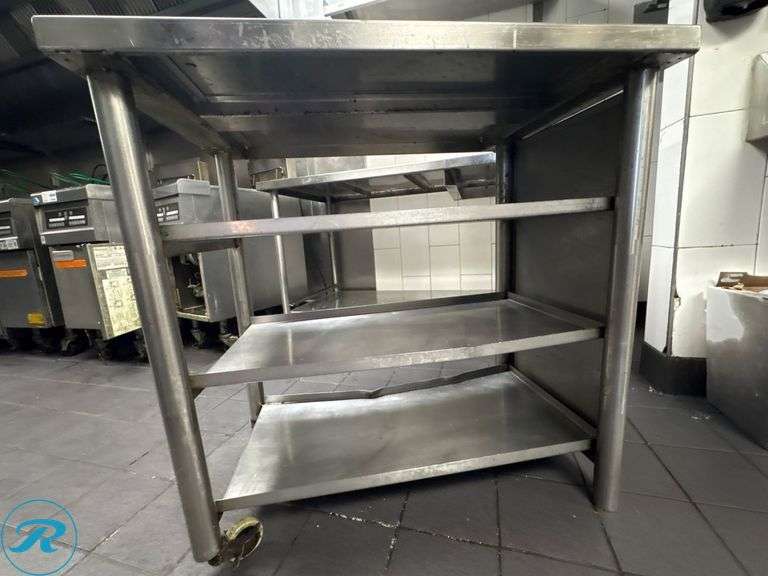 Stainless Steel Work Table With 3 Undershelves, 36” x 24” x 36”H - Roller Auctions