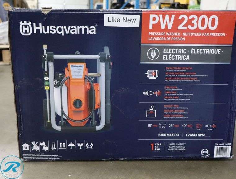 Husqvarna Electric PW 2300 Pressure Washer - Like New - Roller Auctions