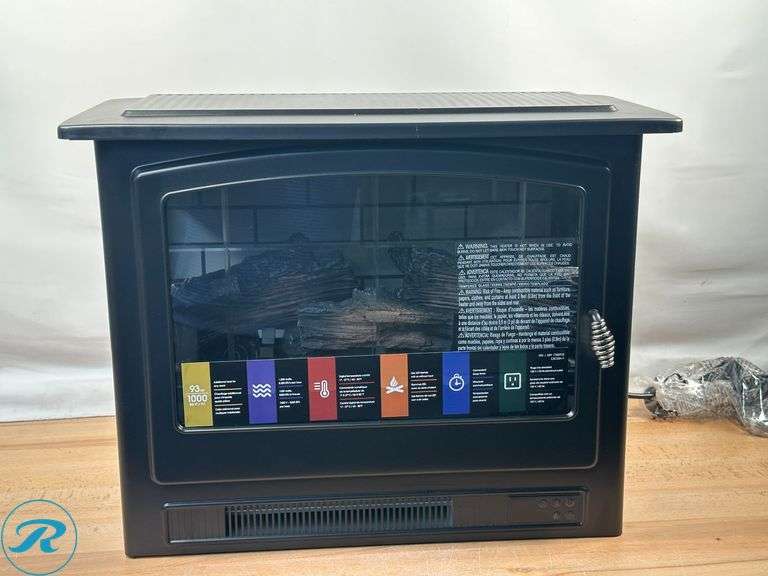 Infrared Electric Fireplace Stove Heater - Used - Damged/ Dents on Bottom - Roller Auctions