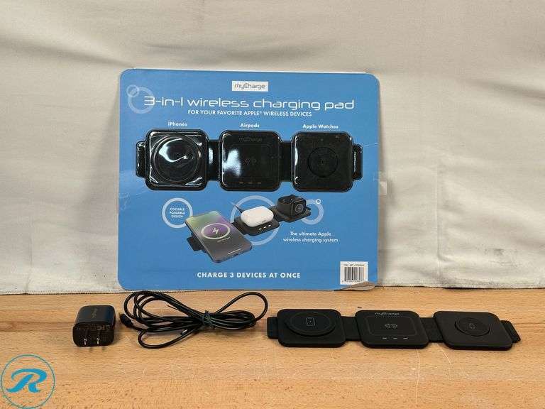 (2) MyCharge 3-in-1 Folding Wireless Charging Pad - Used - Roller Auctions