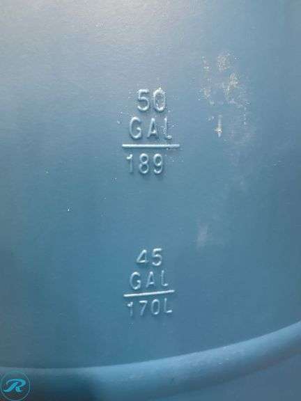 (3) Uline S-10757BLU 55-Gallon Plastic Closed-Top Drums - Roller Auctions