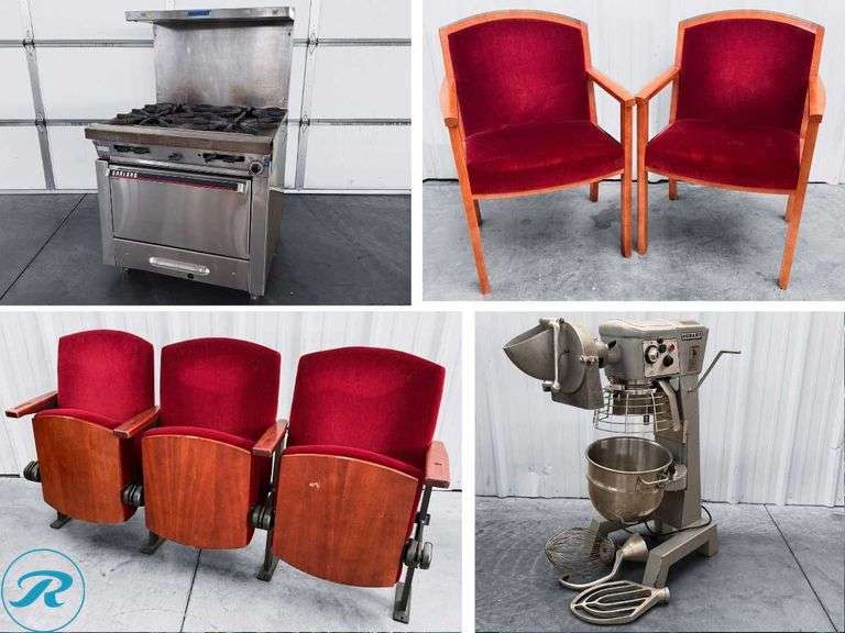 August 5, 2025 - Restaurant Equipment and Concert Hall Seating from Colorado Schools - Roller Auctions
