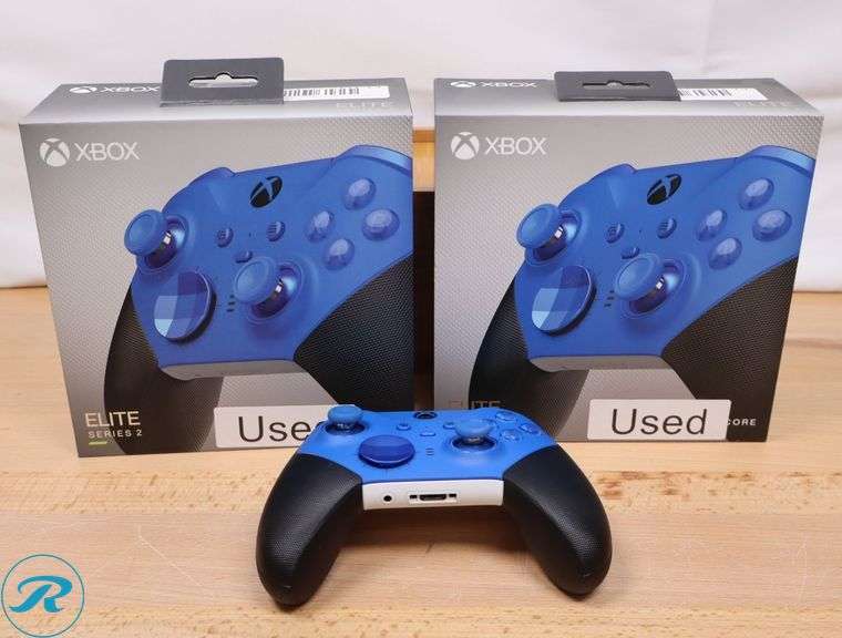(3) Microsoft - Elite Series 2 Core Wireless Controller for Xbox - Blue - Used - Roller Auctions