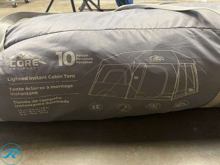 CORE 10P Instant Cabin Tent - Used/Not Inspected - Roller Auctions