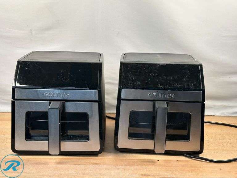 (2) Gourmia 8-Quart Digital Air Fryer with Window & Light - Used - Both have cracked doors - Roller Auctions
