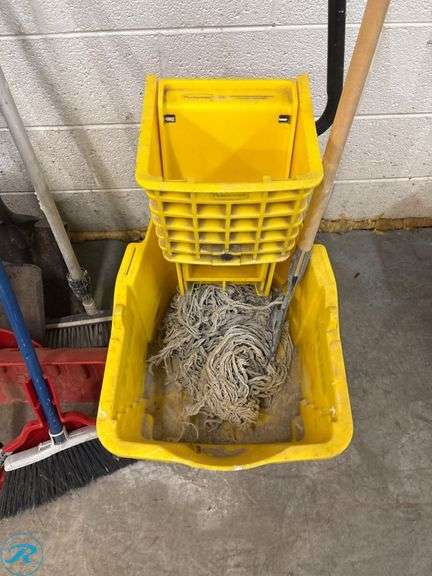 Cleaning Tools and Supplies Including Mops, Brooms, Buckets, and Brushes - Roller Auctions