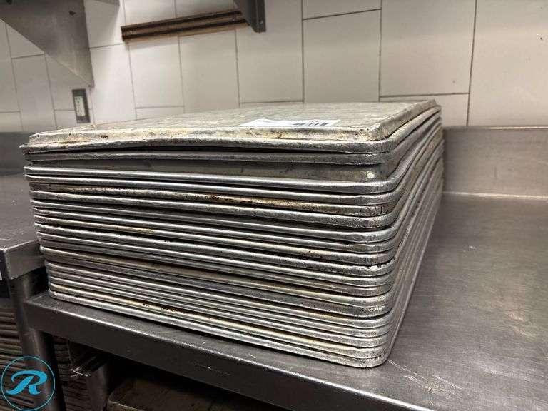 Approximately (120) Full Size Aluminum Sheet Pans - Roller Auctions