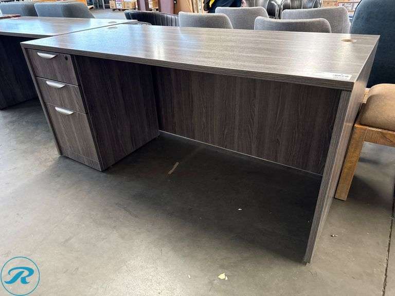 Office Desk With Three Drawer Storage, 66 in x 30 in