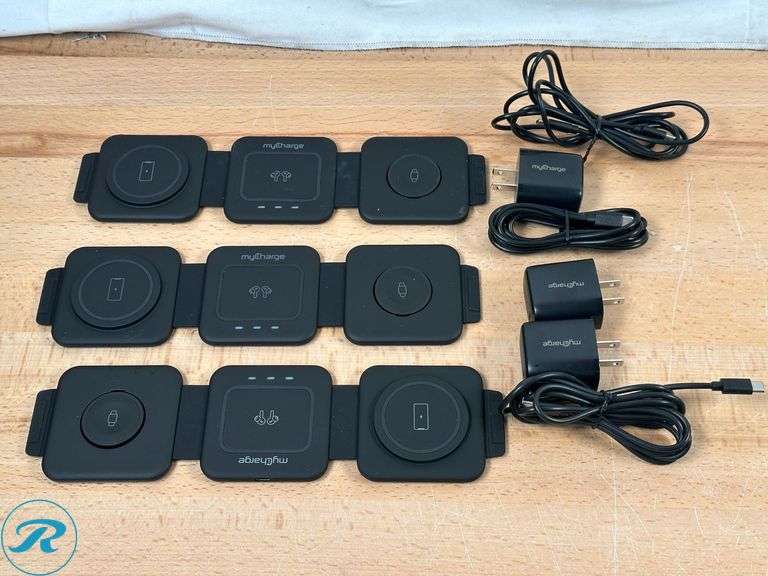 (3) MyCharge 3-in-1 Folding Wireless Charging Pad- Used - Roller Auctions