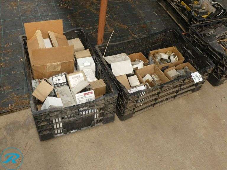 (2) Trays of Assorted Electrical Components and Relays - Roller Auctions