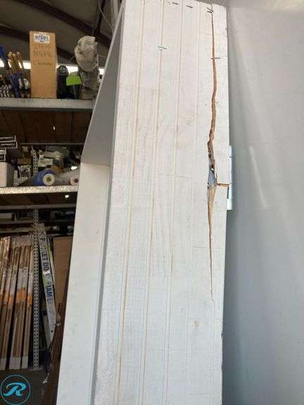 (1) New- Reliabilt 36" x 80" x 6 9/16" Steel no glass right hand Inswing primed prehung front door with Brickmould insulating core (some damage in frame see Photos) (Total of 1) - Roller Auctions