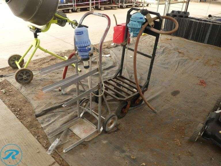 Chemilizer and Dosatron Fertilizer Injectors on Metal Carts - Roller Auctions