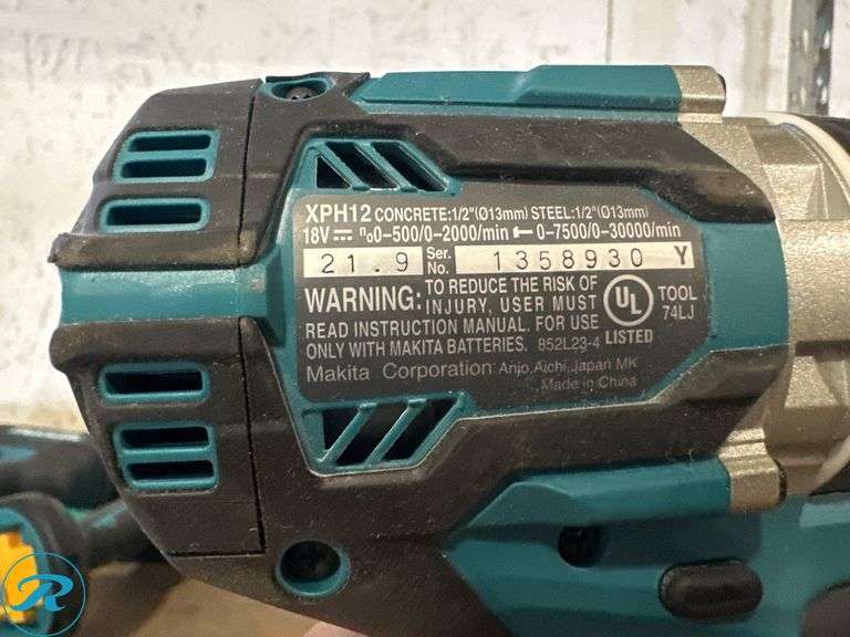 Makita XDT11 Impact Driver and XPH12 Drill With Bag, 18V - Roller Auctions