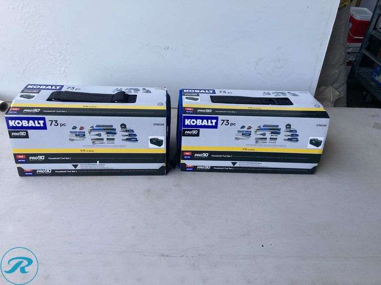 (2) New- Kobalt 73 -Piece Chrome Household Tool Set with Soft Case (total of 2) - Roller Auctions