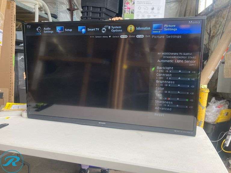(1) Sharp Aquos TV 60" with Remote Control in perfect condition (see Photos) - Roller Auctions