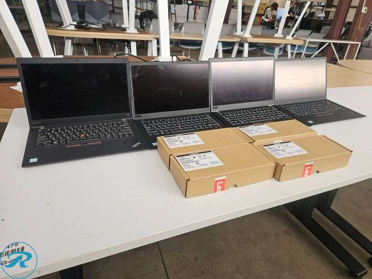 (3) Lenovo X1 Carbon and T480s Laptops with 65W Adapters - Roller Auctions