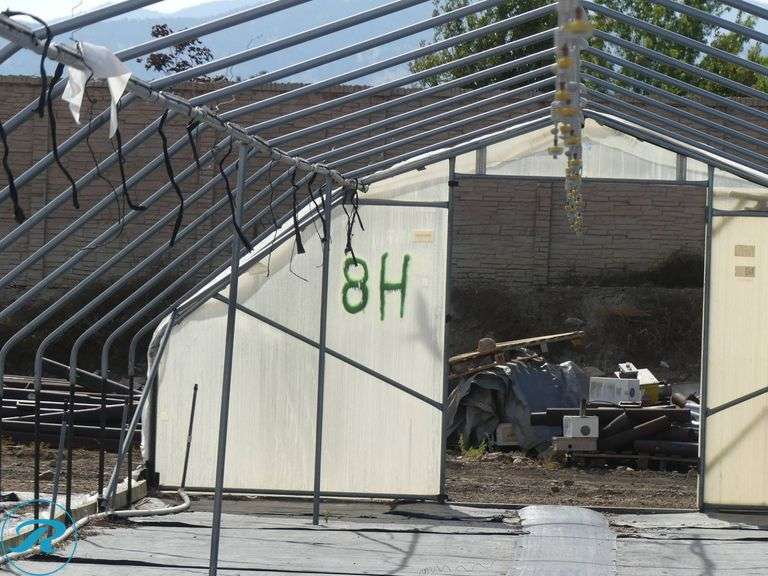 (2) Tunnel Hoop House Frames, 90′ x 17′, With Front and Rear Doors, 60″ x 76″ - Roller Auctions