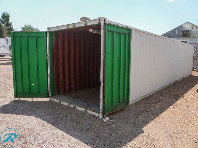 40' Steel Storage Container, 8' Wide, Built-in Electrical With Lighting, Entrance Door - Roller Auctions