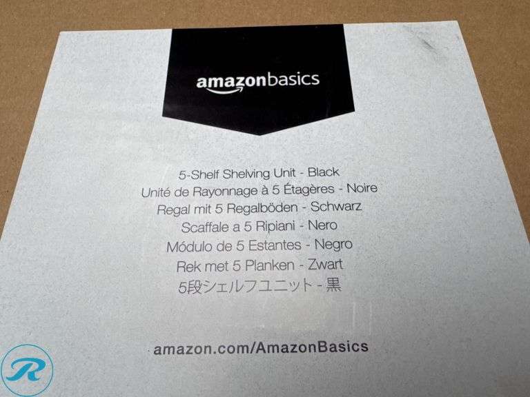 Amazon Basics 5-Shelf Shelving Unit – Black - Roller Auctions
