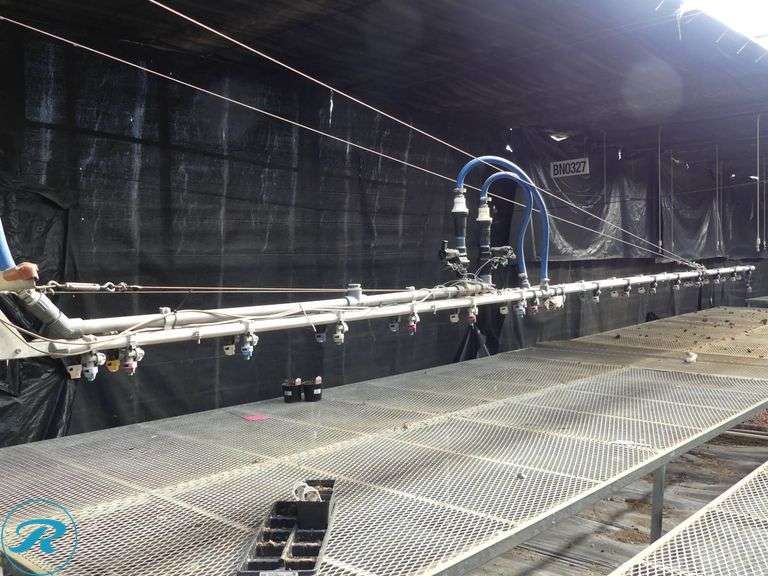 GTI Common Sense Greenhouse 30′ Boom Irrigation System, 120′ Travel Rail, 100′ Follow Track Hose - Roller Auctions