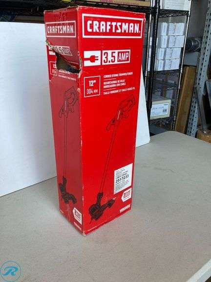 (1) new- CRAFTSMAN 12-in Straight Shaft Corded Electric String Trimmer (box has minor damage but product is perfect see photos) - Roller Auctions