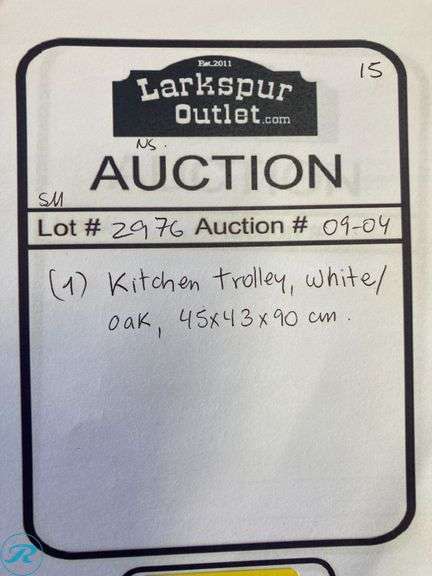 (1) Kitchen Tolley white oak 45 x 43 x 90 cm - Roller Auctions