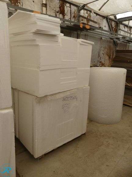 (3) Pallets of White Foam Insulation Sheets, 23″ x 12″ - Roller Auctions
