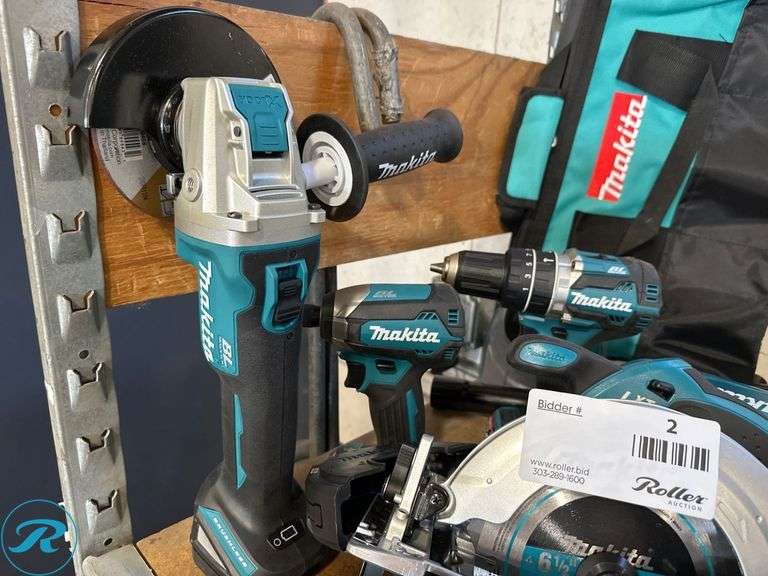 (7) Makita 18V Power Tools With Bag - Roller Auctions