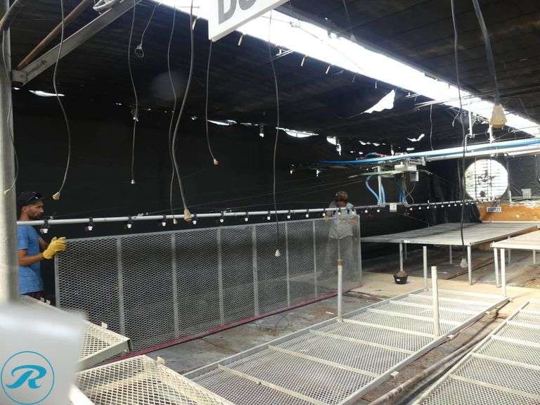 GTI Common Sense Greenhouse 30′ Boom Irrigation System, 120′ Travel Rail, 100′ On-Rail Hose - Roller Auctions