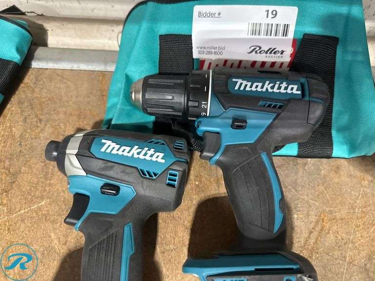 Makita XFD10 Drill and XDT13 Impact Driver with Bag, 18V - Roller Auctions