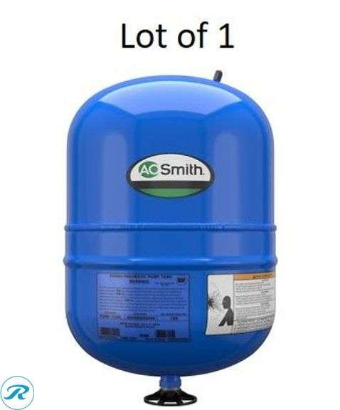 (2) New- (1) A.O. Smith 2.0-Gallon Vertical Well Pressure Tank (1) HoldRite Quick Strap 13-in -Dia Stainless steel Expansion tank mounting bracket For 5-Gallon For Expansion tank Water Heater (Total of 2 items) - Roller Auctions