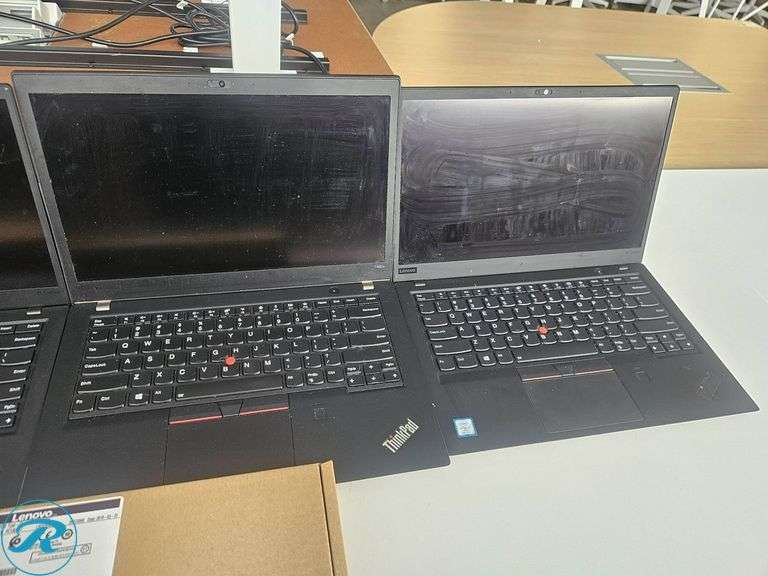 (3) Lenovo X1 Carbon and T480s Laptops with 65W Adapters - Roller Auctions