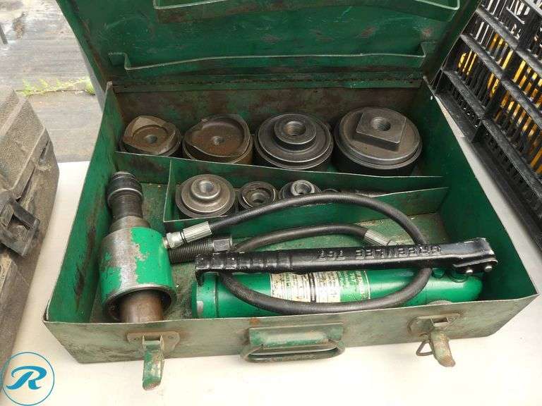 Greenlee Slug Buster Knockout Punch Set with Hydraulic Driver - Roller Auctions