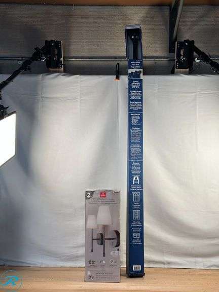 Globe Electric: LED Integrated Wall Sconce 2-pack- New; Evergreen: Premiere Adjustable Curtain Rod- New