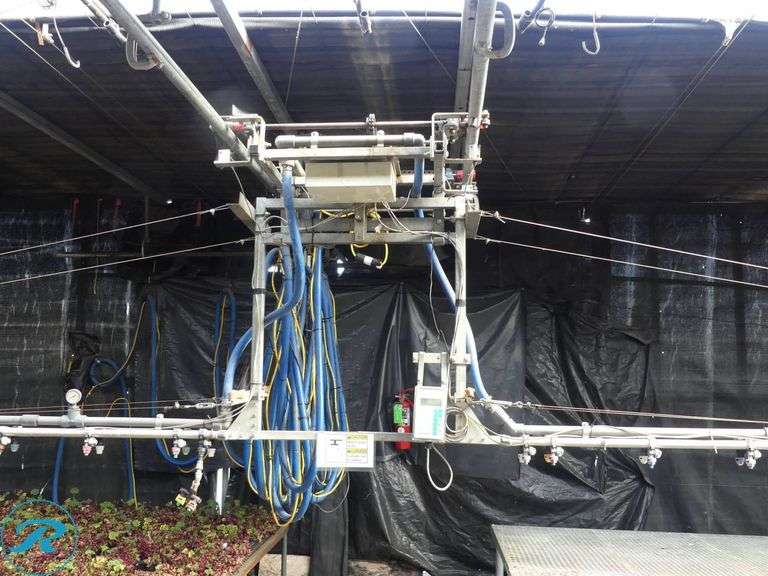 GTI Common Sense Greenhouse 30′ Boom Irrigation System, 120′ Travel Rail, 100′ Follow Track Hose - Roller Auctions