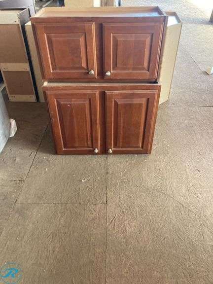 (2) Cabinets (1) wall cabinet 30" x 15" x 12" (has some stains and minor damage (1) wall 30" x 24" x 12 (has some minor damage and Stains SEE PHOTOS) - Roller Auctions