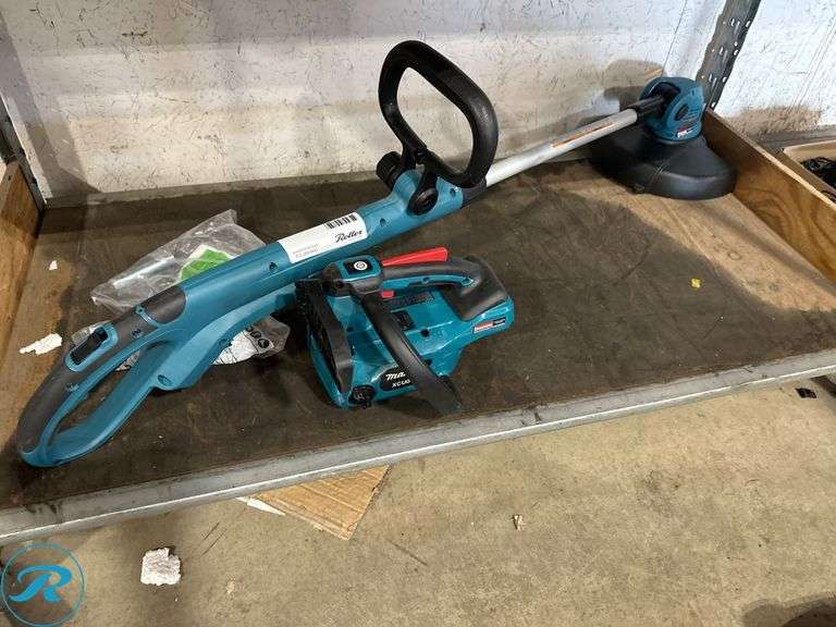 Makita XCU06 Chainsaw and XRU02 String Trimmer, 18V (Chainsaw Missing Bar)