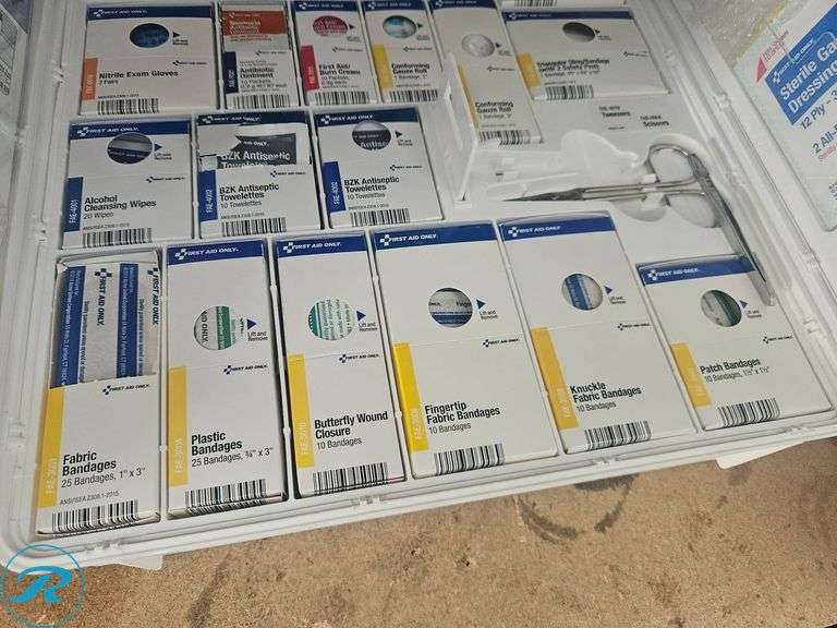 First Aid Only Fully Stocked Plastic First Aid Kit - Roller Auctions