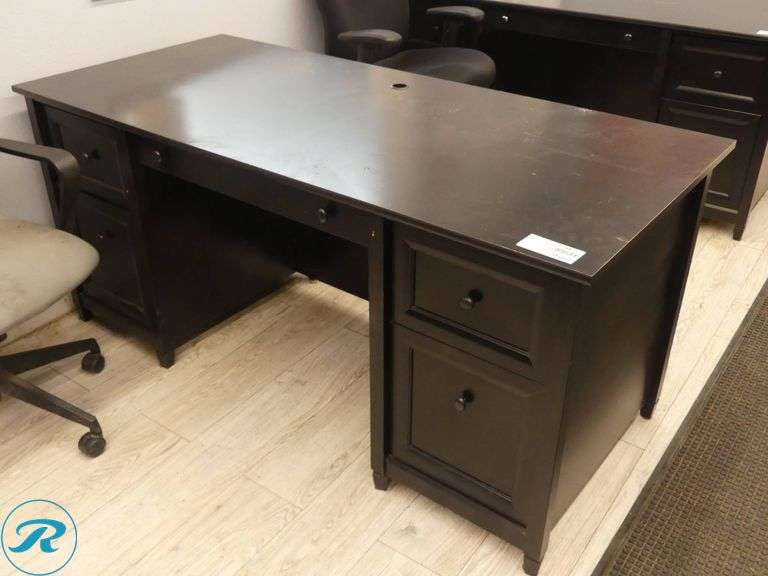 (2) Double Pedestal Desks With Office Chairs - Roller Auctions