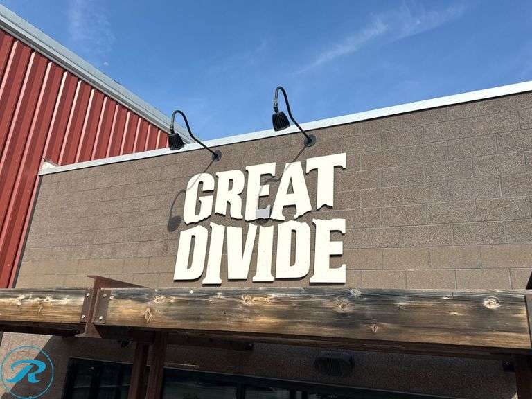 (2) Outdoor Signs; Great Divide and Barrel Bar (Signs have been taken down and are ready for pickup)