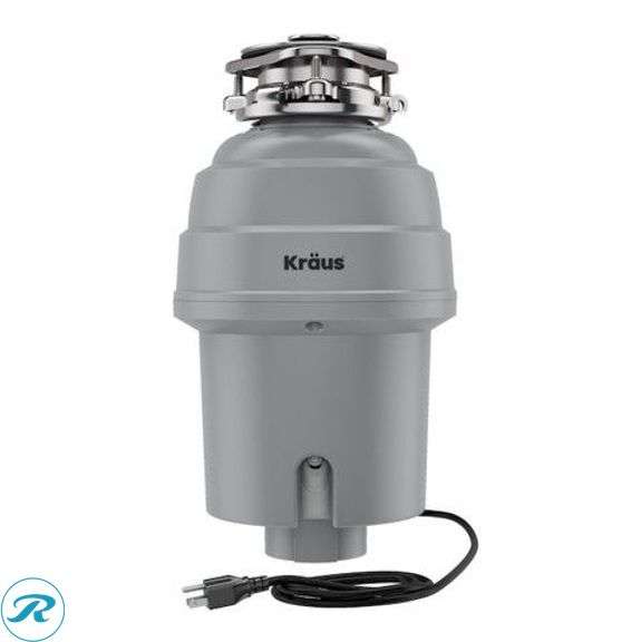 (1) New- Kraus Kore Continuous feed 3/4-HP Septic Safe Corded Garbage Disposal with Noise Insulation (total of 1) - Roller Auctions