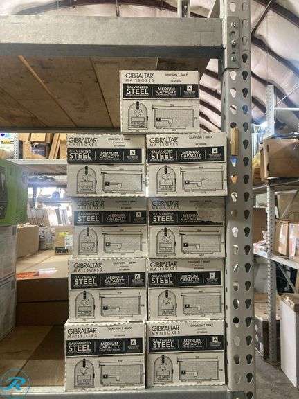 (9) New- Gibraltar Mailboxes Grayson Metal Standard Mailbox Gray - Roller Auctions