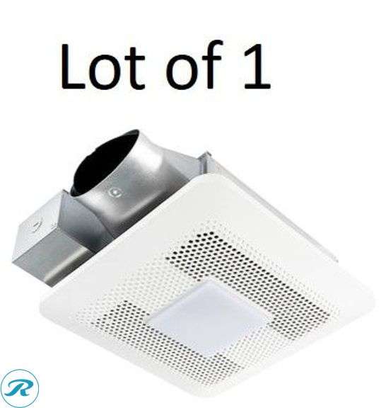 (1) New- Panasonic WhisperThin DC Motor w/ Humidity Sensor 0.5-Sone 80-CFM White Lighted Bathroom Fan with Humidity Sensor (ENERGY STAR Certified)