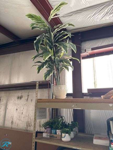 Potted Artificial Plants with Decorative Pots - Roller Auctions