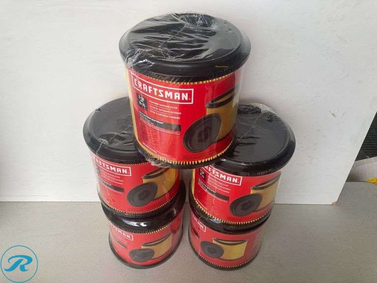 (5) New- CRAFTSMAN Reusable Large Dry Shop Vacuum Cartridge filter - Roller Auctions