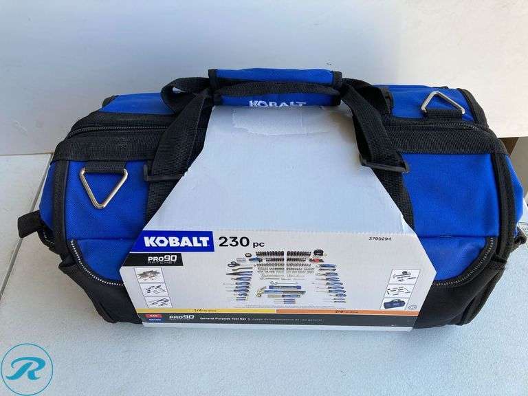 (1) New- Kobalt 230 -Piece Chrome Household Tool Set with Soft Case (total of 1) - Roller Auctions