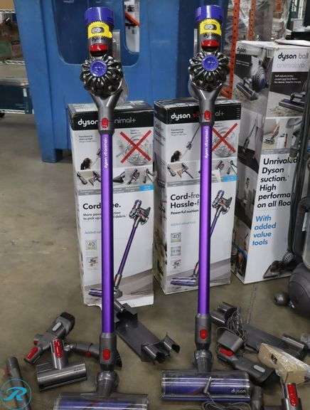 (1) Dyson Ball Animal 3+ Upright Vacuum - Heavily Used/Tested Works, (3) Dyson V8 Animal Plus Cordless Stick Vacuum -(2) Heavily Used/Turn on/Does not Hold Charge or Suctionn (1) Heavily Used/Does Not Hold Charge - Roller Auctions